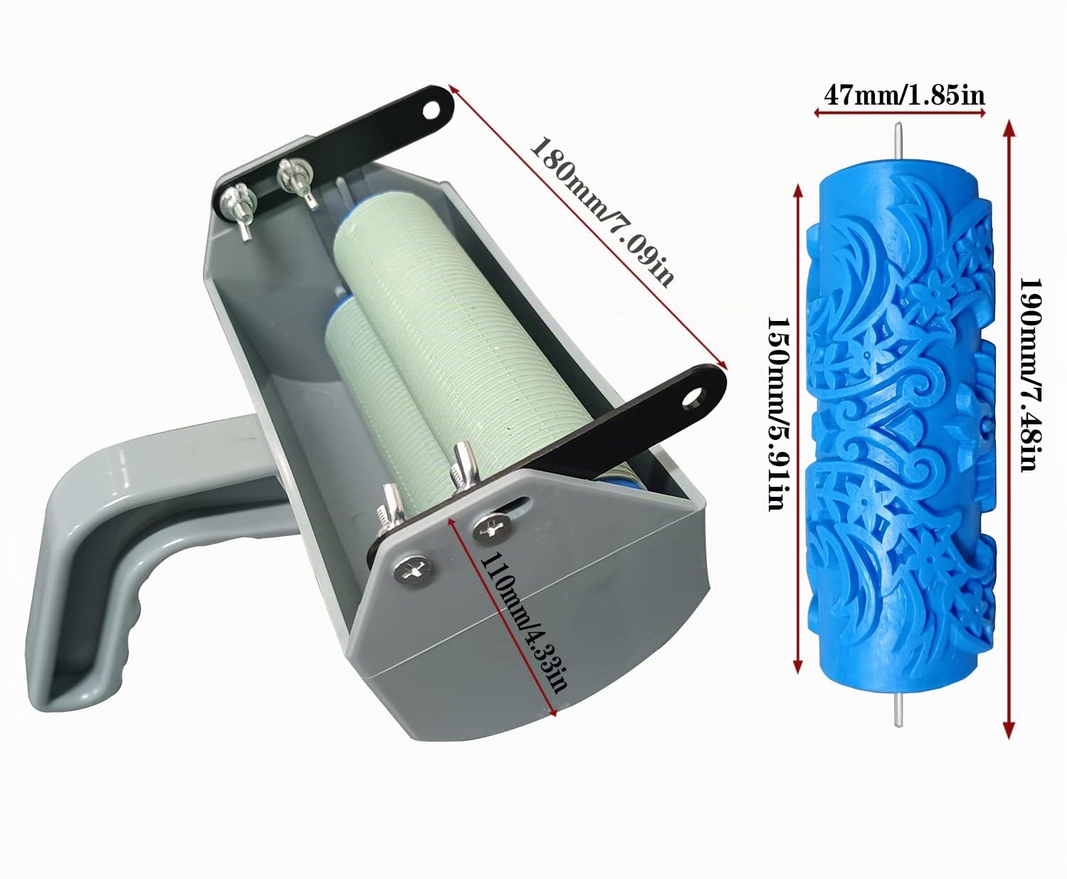 WANLIAN Rouleau de peinture pour maison,rouleau de peinture en caoutchouc de 12.7cm,outils de peinture artistique,pour peinture murale,fournitures de peinture et outils pour lamélioration de la maison