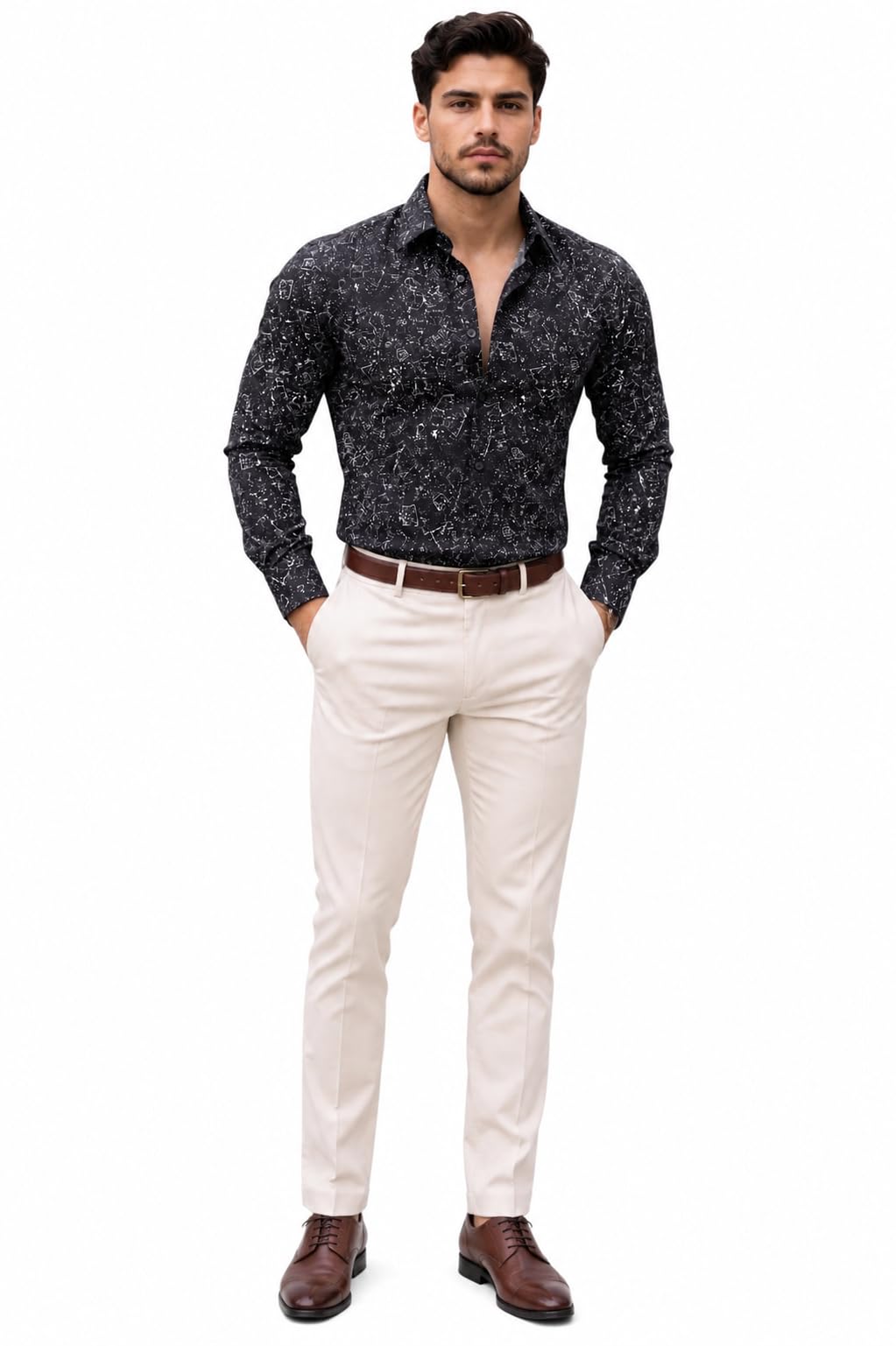 Premium Pure Cotton Printed Shirt Piece Fabric (Designer Geometric Pattern)-image-39