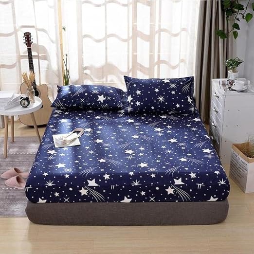 RIDAEX Flat Sheet with Pillowcase, Floral Printed Bedding, Queen
