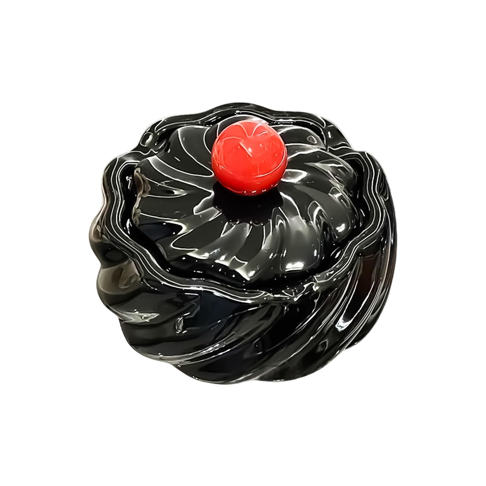 Ceramic Ashtray with Lid Ice Cream to Ashes Scattering Ashes Holder for for Living Room Setting Ice Cream