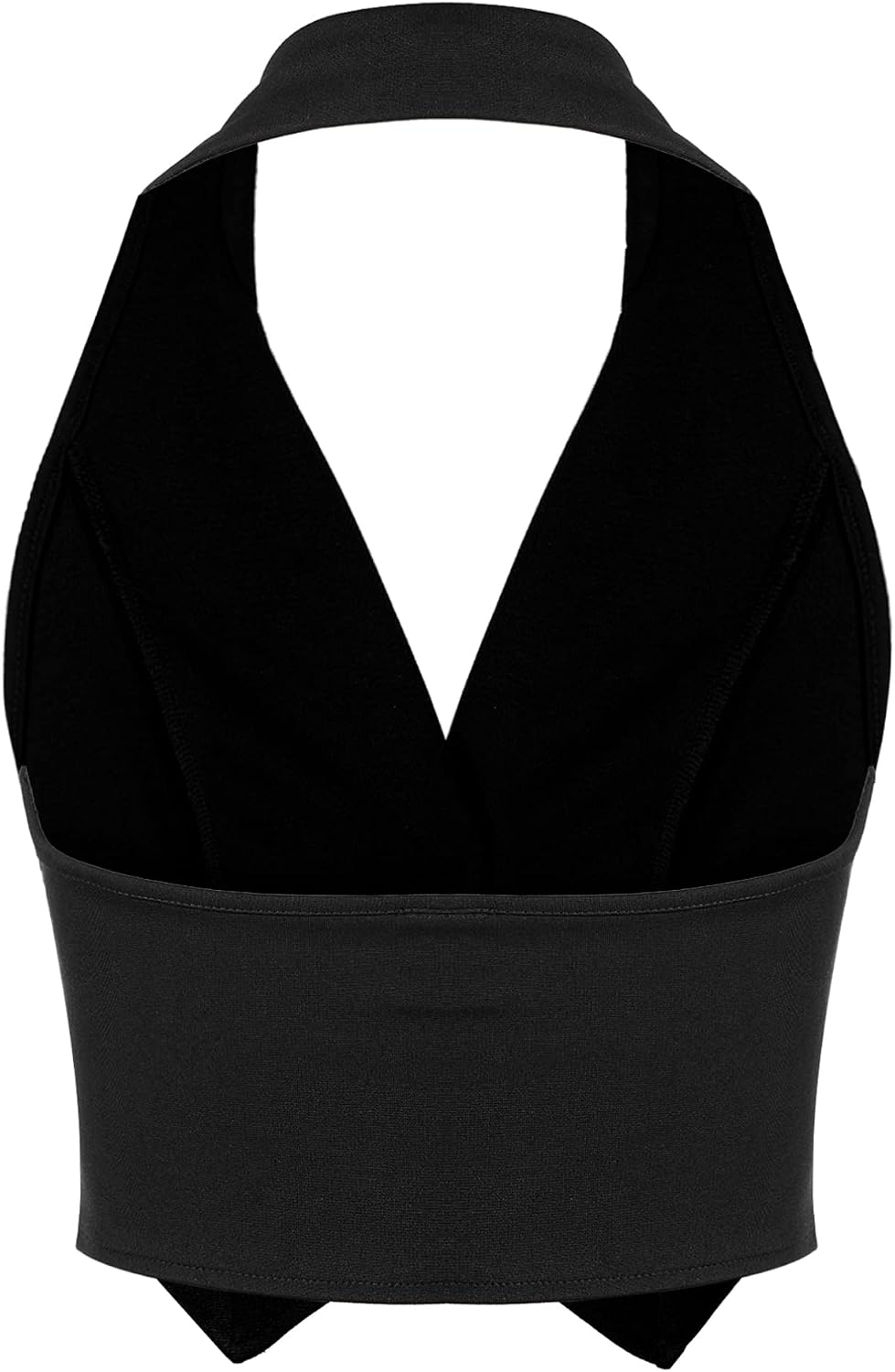 YiZYiF Fitted Vests for Women Halter Cropped Waistcoat Versatile Lapel Button Down Suit Vest Top