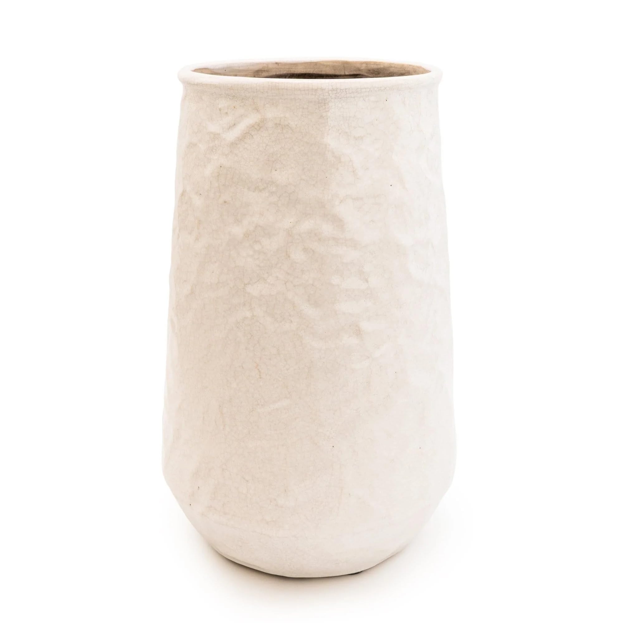 Home Deco London White Vase Collection of Ceramic on Trend Designs (Large Conical Vase)