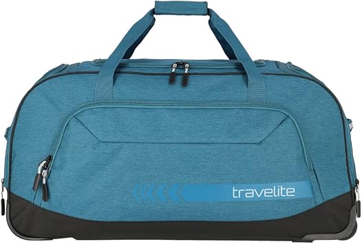 travelite Travel Bag with Wheels Large, XL, Kick Off, Practical Trolley Travel Bag with Wheels for Holidays and Sports, 77 cm, 120 liters, Petrol, Trolley Reisetasche XL 77 cm, Travel Duffle