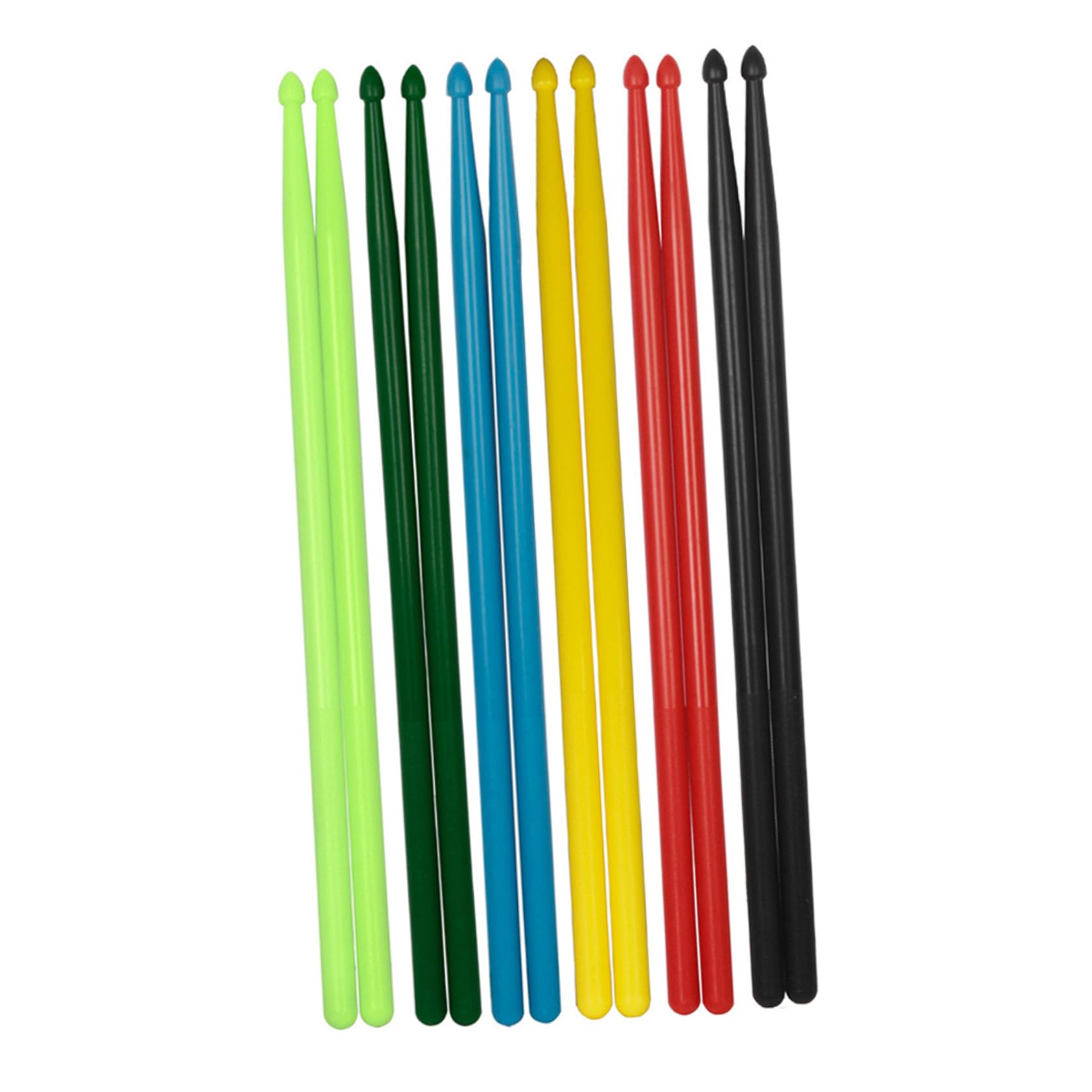 Baguettes de Batterie 5 Paires en Nylon, 5a Colorées pour Jazz | Lot de 5 Paires, Sensation de Poids Équilibrée, Prise Confortable, pour Garçon et Filles et Débutants Couleur Aléatoire