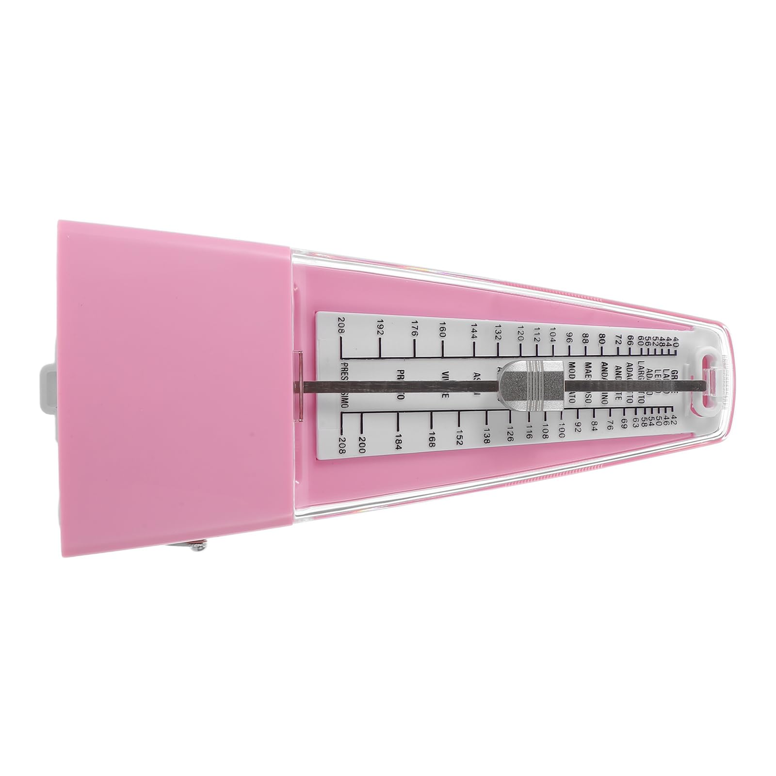 Metronomo Meccanico di Precisione per Esami Pianoforte Rosa | Compatibile Chitarra e Batteria, per Studenti e Musicisti Avanzati, Portatile, Metallo e Plastico
