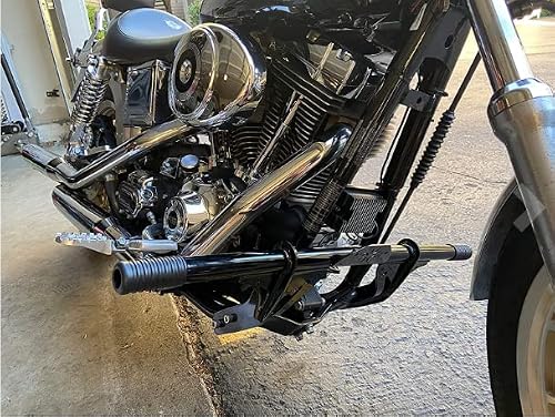 Wowtk Highway Peg Crash Bar Engine Guard Fits For Harley Davidson Dyna Street Bob Fxdb/I Fat Bob Fxdf Low Rider Fxdl/I Wide Glide Fxdwg/I 2006-2017 Models With Mid Control Only #TOP1