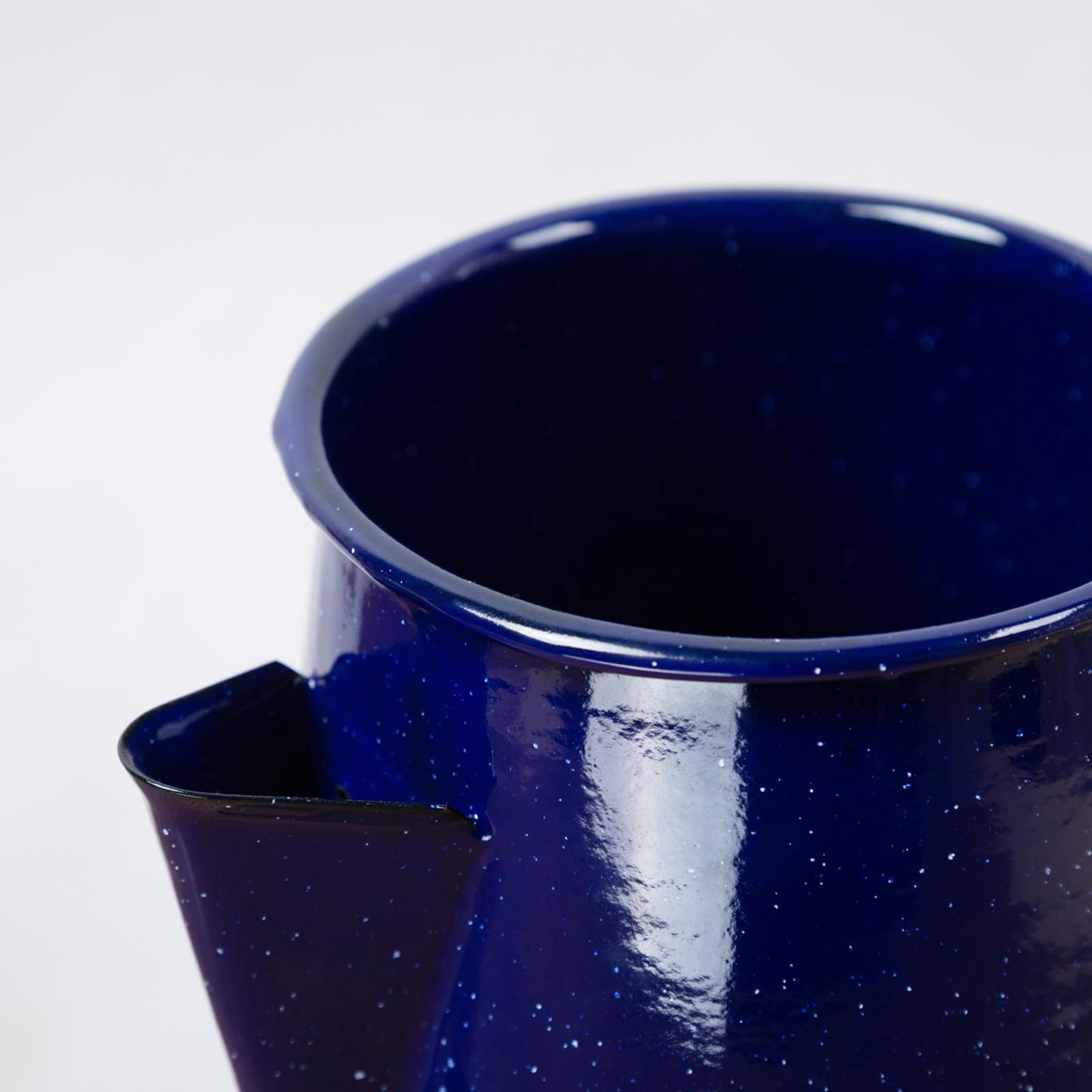 Caffettiera smaltata vintage blu maculata per conservare l'acqua del tè Caldaia per interni cucina campeggio all'aperto smaltato