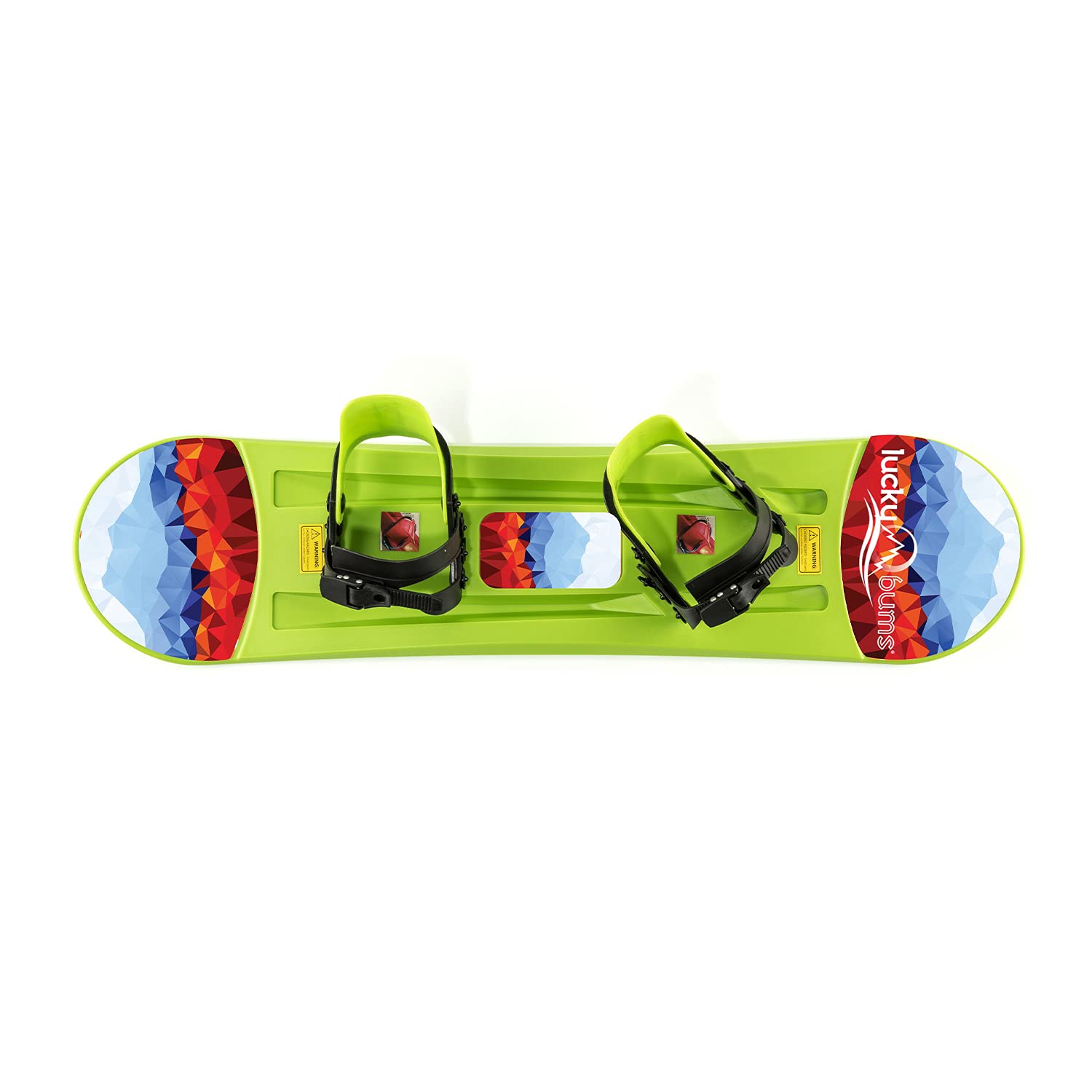 Lucky Bums Kids Beginner Plastic Snowboard, Multiple Colors