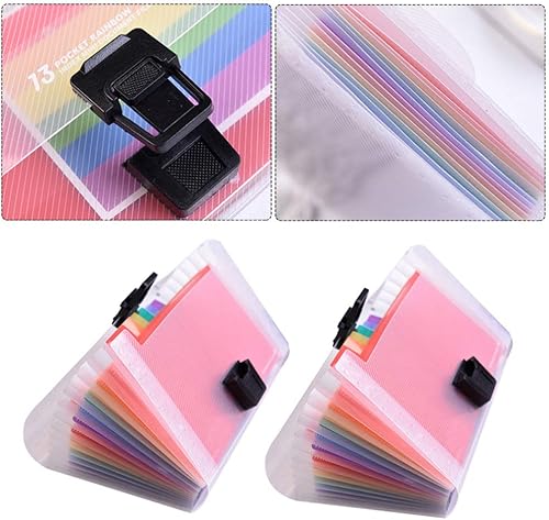 Miniatura 6 de NUOBESTY Carpeta de archivo expandible, 2 unidades, 13 carpetas de archivos, organizador de cupones expandibles, carpetas de acordeón, soporte