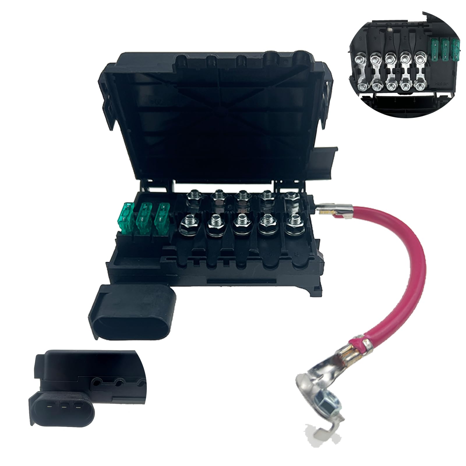 Generic Fuse Box Battery Terminal 1J0937617D 1J0937550A 1J0937550B High Voltage Power Fuse Box for VW Jetta Golf MK4 1999-2004, 1J0937550A;1J0937550;