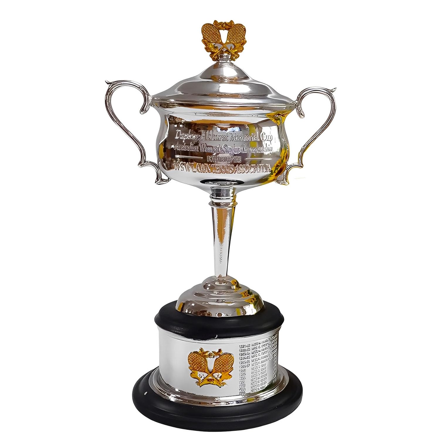 Réplica Trofeo Tenis Mujer, Copa Campeona Estilo Grand Slam, Regalo Coleccionable Deportivo para Fans de Tenis, Decoración Club Oficina