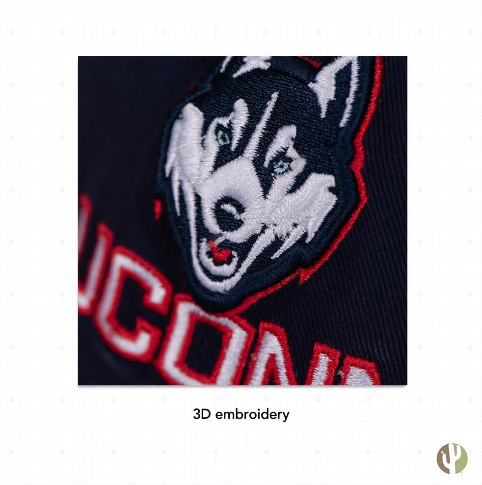 Desert Cactus University of Connecticut UConn Baseball Hat Huskies Brimmed Embroidered Hats Cap Adjustable Cloth Strap Adult - Image 5