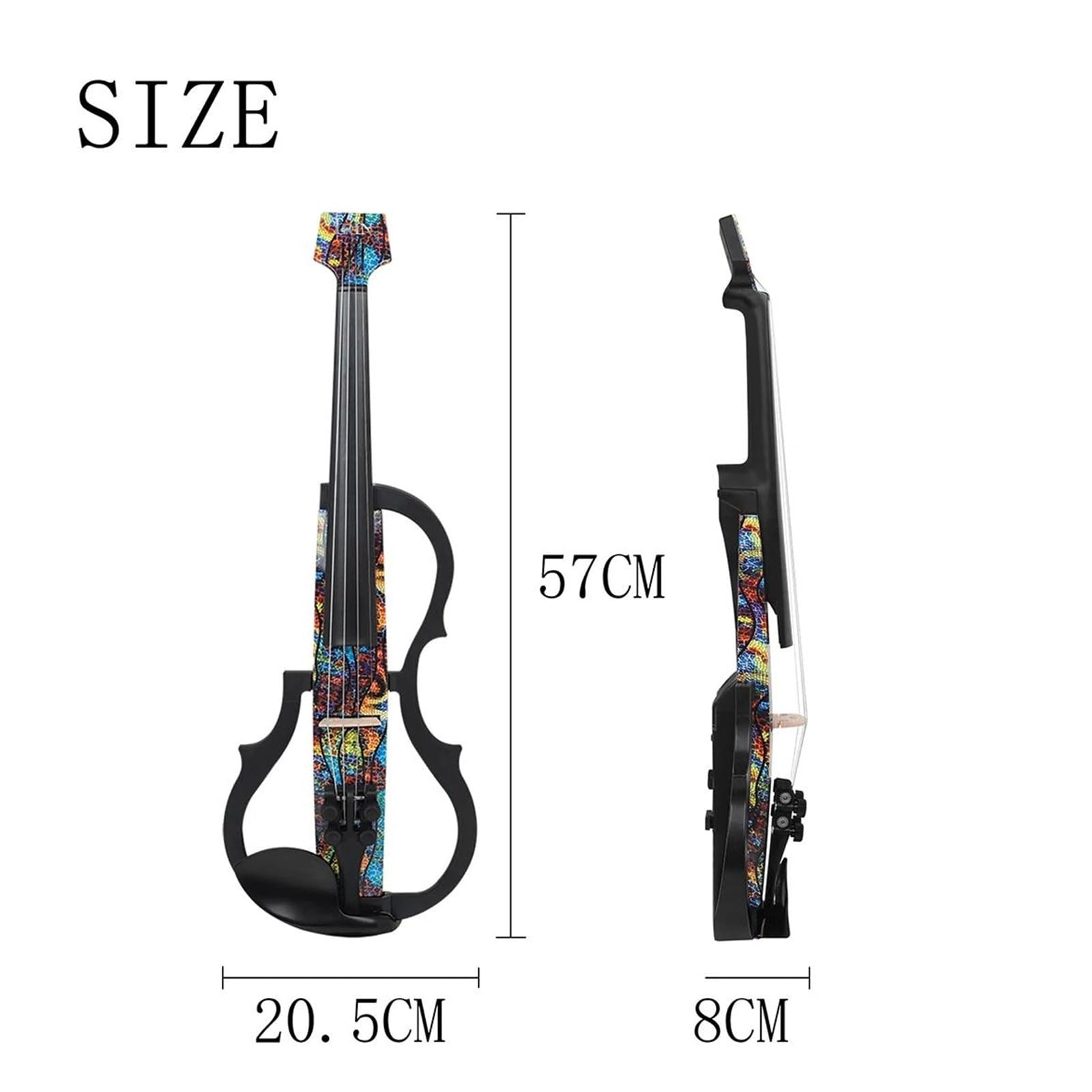 skrzypce 4/4 Electric Violin obejmuje słuchawki i akcesoria