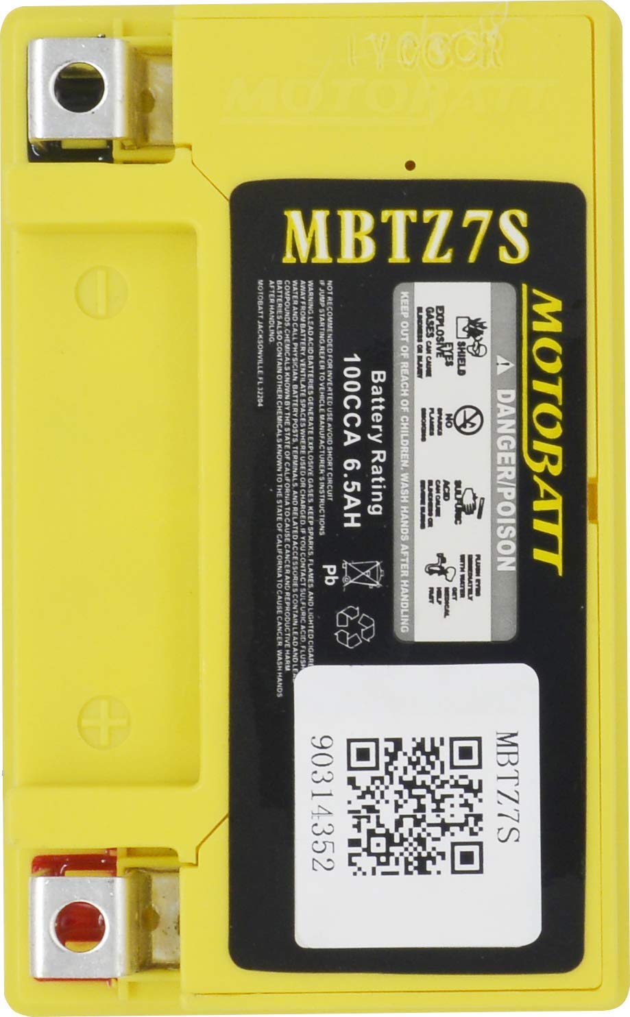 12 V 6,7 AH MOTOBATT MBTZ7S szczelnie zamknięty, bezobsługowy akumulator AGM.
