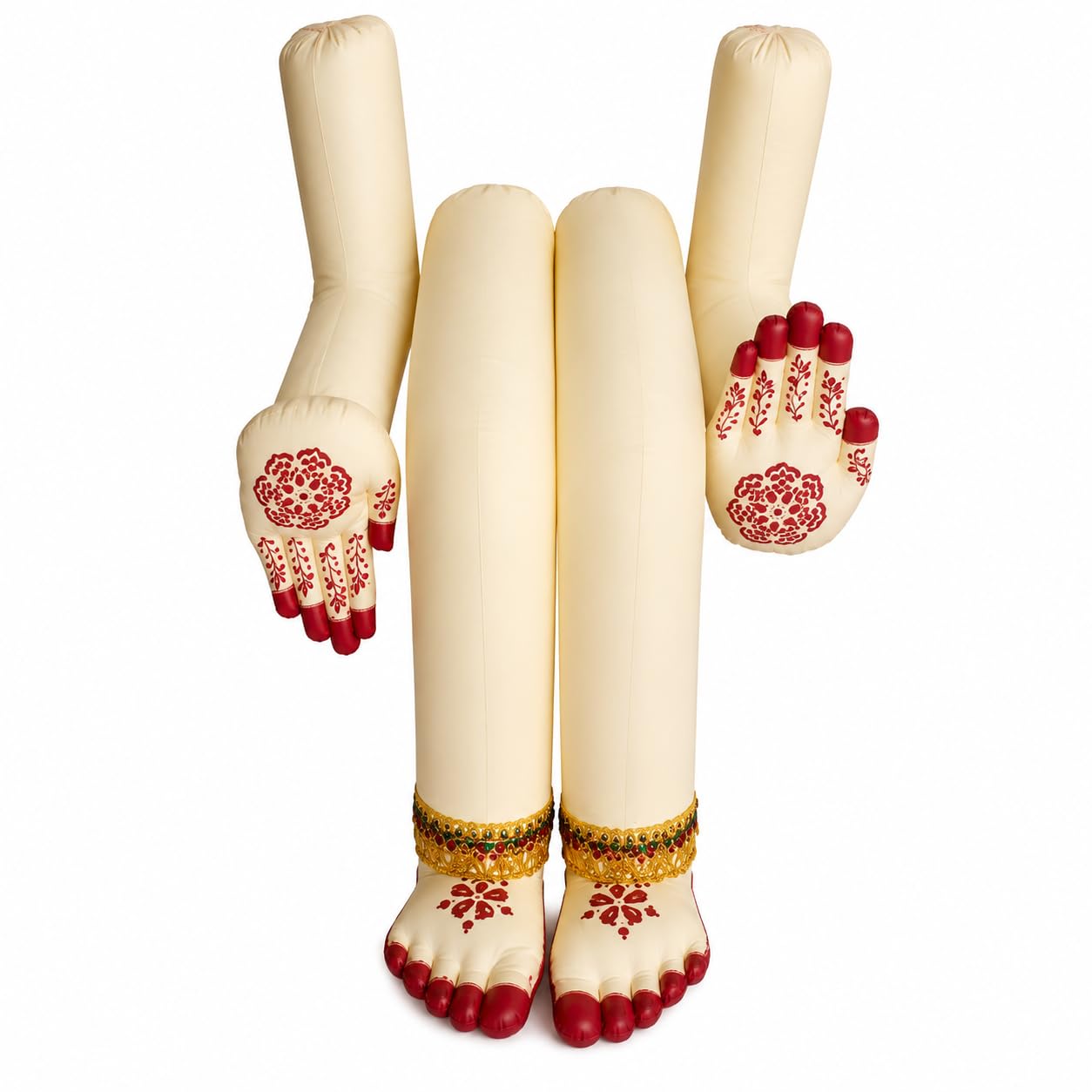 Daedal crafters Fabric Hands and Legs for Goddess Decoration, Varalakshmi Devi Hands for Pooja Decor, Gowri Doll Reusable Cotton Fabric Hands for Varalakshmi Pooja Festival-image-28