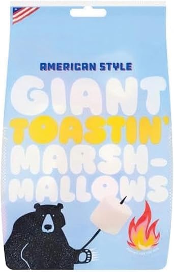 American Style Giant Pink & White Toastin  Marshmallows   500 g | Gluten Free Giant  Toastin  Mallows  for BBQ, S mores & Hot Chocolate | Multi-Occasion Versatility
