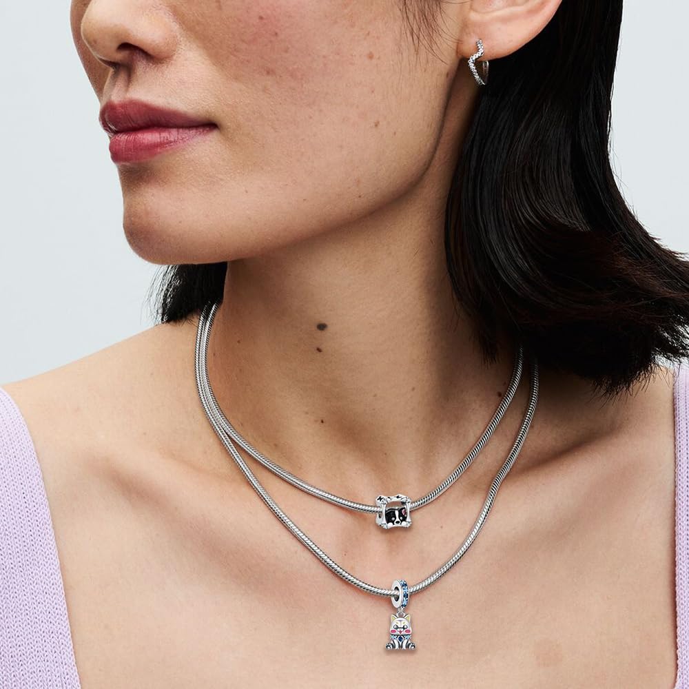 KEQ 925 Sterling Silver Charms for Bracelets and Necklace Travel Compass Bead london British Guards Dangle Pendants Round Paris Eiffel Tower 5A CZ Beads Christmas Graduation Gift for Daughter granddaughter Women - Image 5