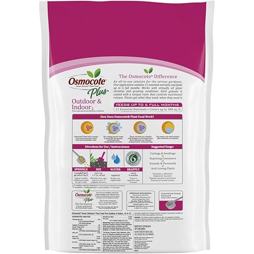 Miniatura 2 de Osmocote WWKQLF - Alimento para plantas de liberación inteligente para exteriores e interiores, paquete de 3 (8 libras)