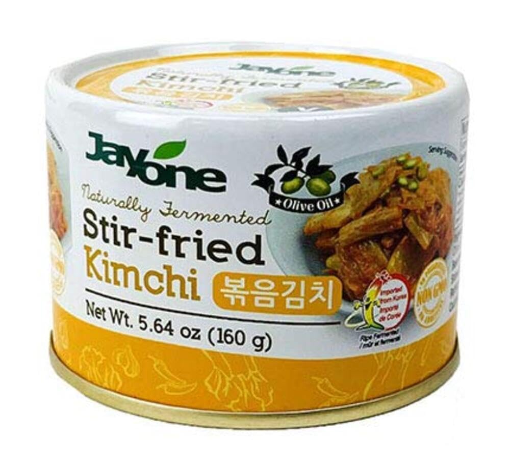 Korean Canned Napa Kimchi - Naturally Fermented, Shelf-Stable, Ready-to-Eat, Non-GMO Ingredients & No Artificial Preservatives, Perfect for Meals, Camping & Emergency Food (5.64oz) - Stir-Fried