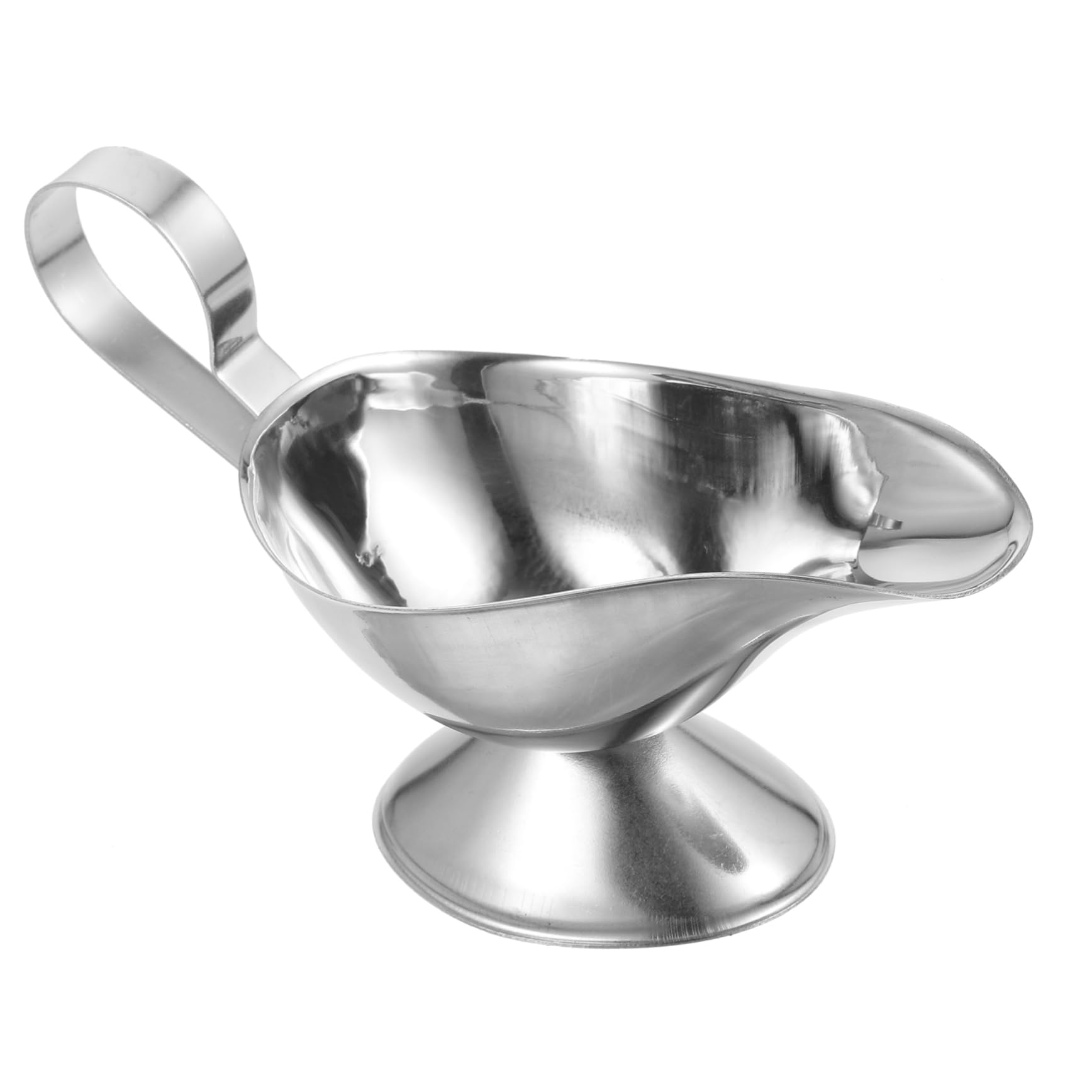 GRIRIW 2pcs Sauce Container Sauce Pourer Tomato Sauce Pot Steak Sauce Cup Gravy Pitcher Ketchup Dispenser Sauce Serving Boat Cups Gravy Jug Sauce Dispenser Creamer Jug Gravy Bowl Silver