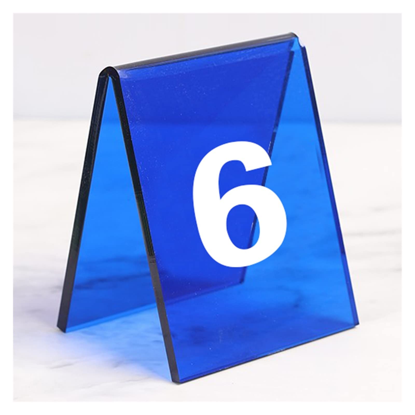 Número de asiento, Tarjetas de números de mesa, tarjeta de asiento con números, carteles de mesa estilo tienda de campaña, juego de 6 carteles de escritorio con paneles coloridos, ideal for recepcione