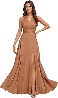 Convertible Bridesmaid Dresses Satin Infinity Prom Dress with Bandeau Mu...