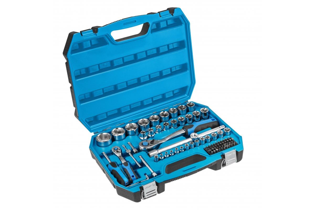 Hogert Technik Tool set 89 pcs, two-color suitcase