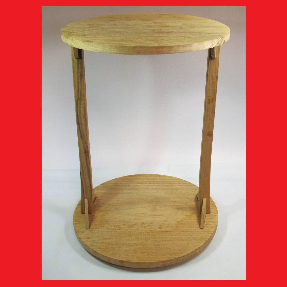 Amazon.co.jp: 茶道具桐丸卓利休形茶棚お棚千利休好み桐丸卓組み立て式