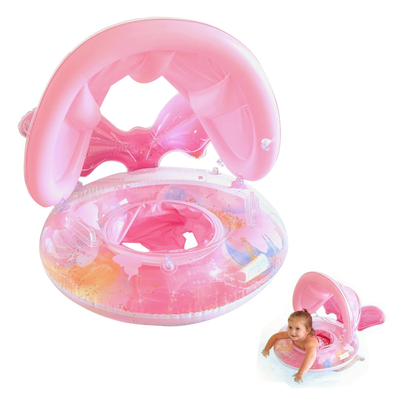POPOYU Pool Inflatables Pool Floats,Swimming Ring for Kids Mermaid,Inflatable Swimming Rings for Adults Kids,Pool Tubes Swimming Pool Toys for Swimming Pool Beach Party Decorations,Kid Summer Gifts