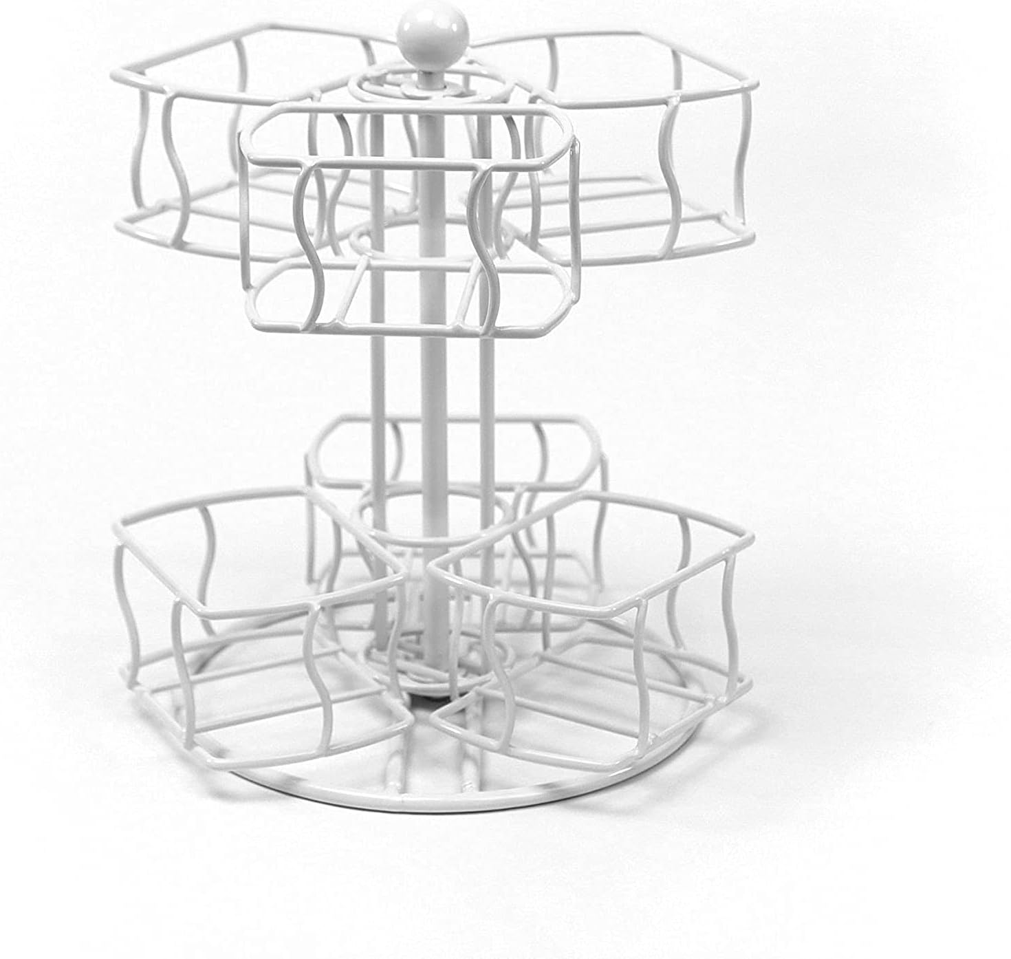 Chrome Finish Tea Bag Caddy Storage and Organizer Rotating