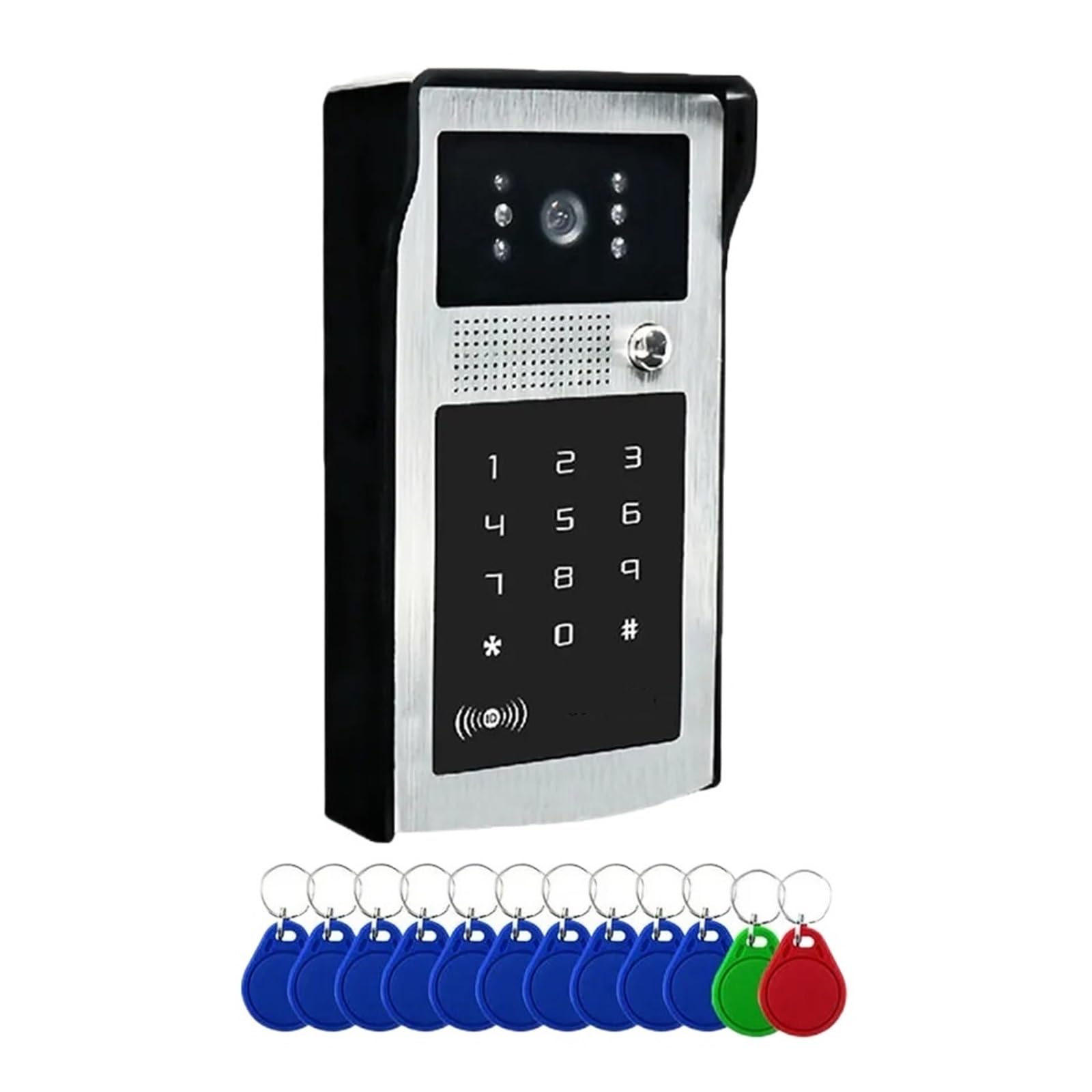 Tuya Inteligentna Kamera Wideodomofonowa 1080P WiFi Wideodomofon Dzwonkowa Z Kodem RFID Dostęp Do Klawiatury Telefon Odblokowanie Aplikacji Instalacja W Mgnieniu Oka(IDS-WIFI-NO-TF)