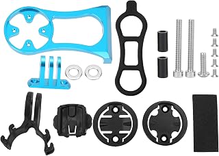 Front Bike Computer Mount Aluminium Alloy Stem Extension Mount Holder GPS Computer & Sports Camera Handlebar Extension Mount Cycling Accessory(blue)