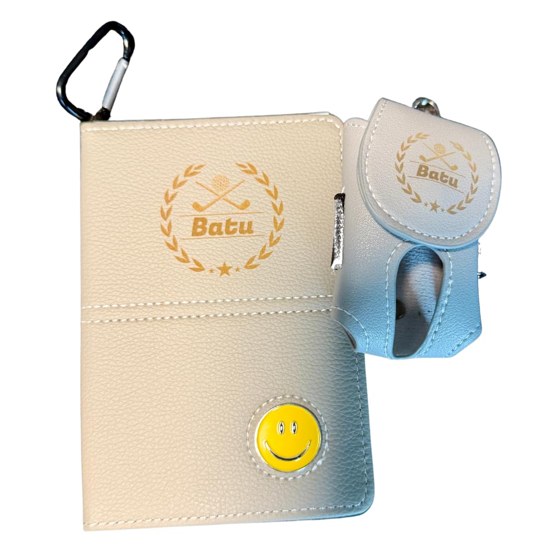 Generisch Personalisiertes Golf Geschenkset – Divot Tool, Balltasche, Scorecard (Grau)