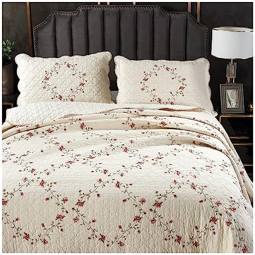 Couvre-lit matelassé d'été beige pour une chambre parentale cosy - 4