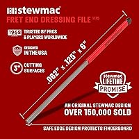 Vista 2 de StewMac Lima para Trastes de Guitarra - Arregla de Forma Segura y Rápida Trastes Agudos y Brotes de Traste - Para Redondear, Dar Forma y Suavizar