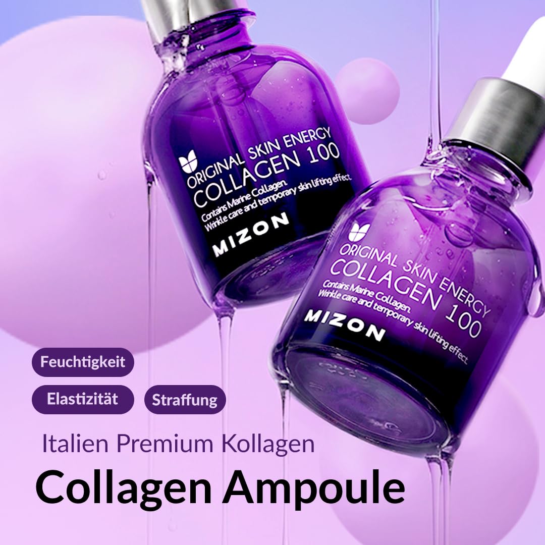 [MIZON] COLLAGEN 100 (30 ml) Koreanische Hautpflege – Straffendes Kollagenserum mit Adenosin & Peptiden – Anti-Aging Pflege für empfindliche Haut – Feuchtigkeitszufuhr – Natürliche Inhaltsstoffe
