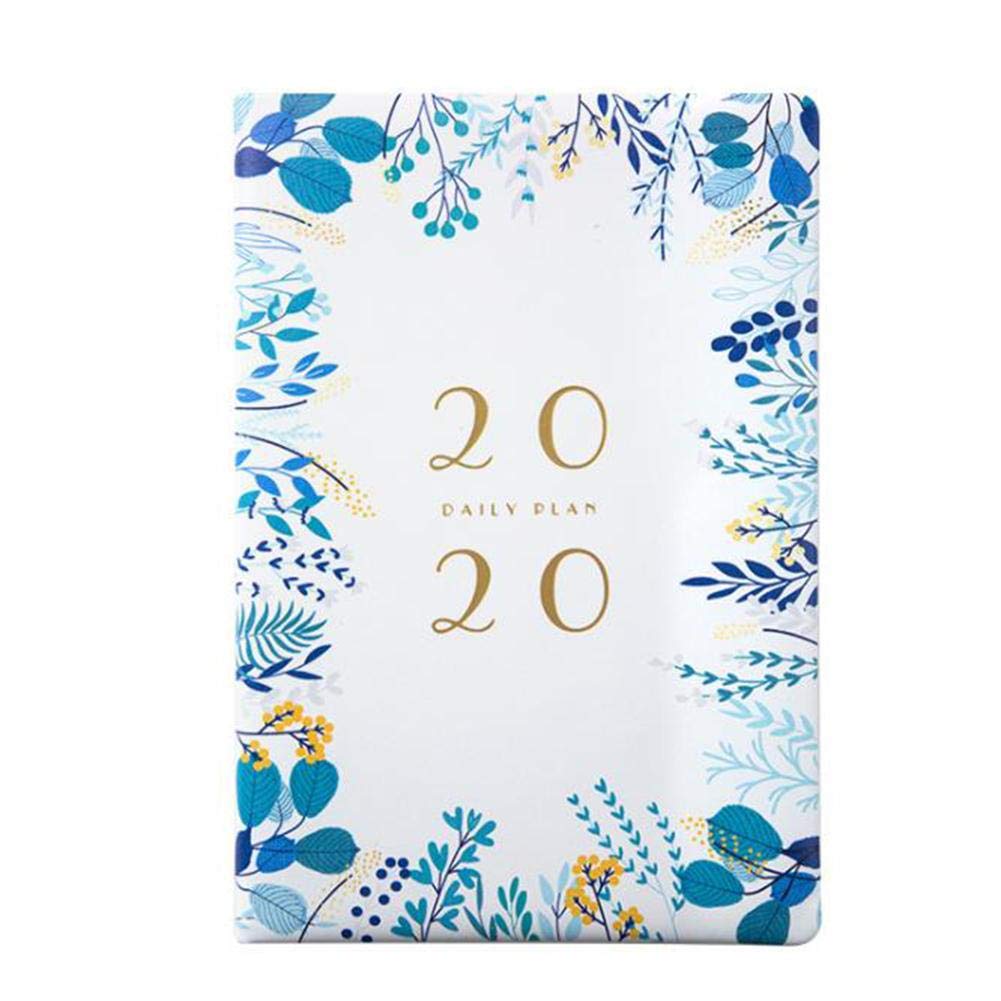 tackjoke Week Planner 2020 PU Leather Weekly & Monthly Planner A5 Reusable Hardcover Notebook Wonderful Steadfast White