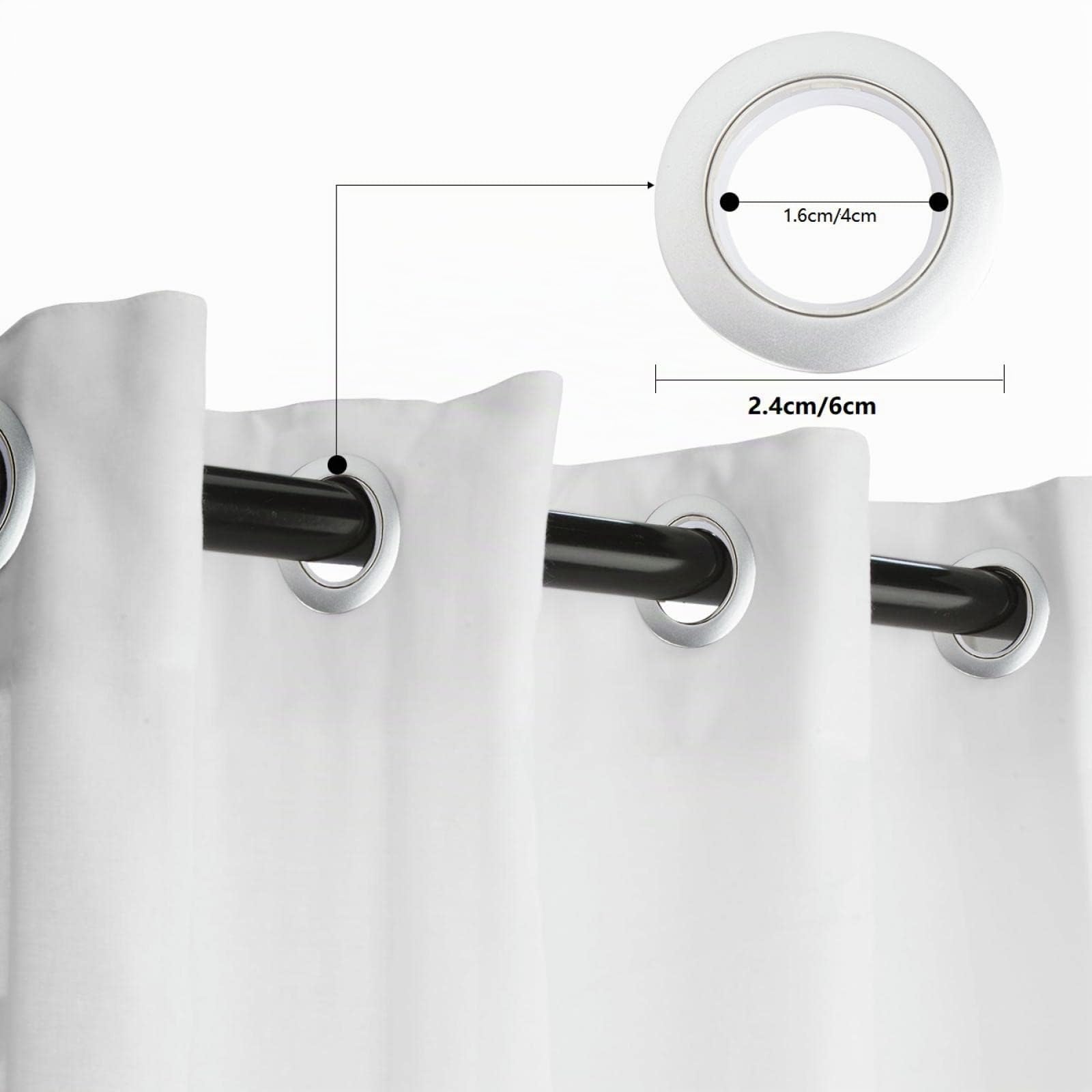 Nero Barocco Moderno Lusso 2 Pezzi Tende Camera Da Letto Cucina Finestra Privacy Tende per Divisorio 2xH280xB200cm Occhiello-Tende
