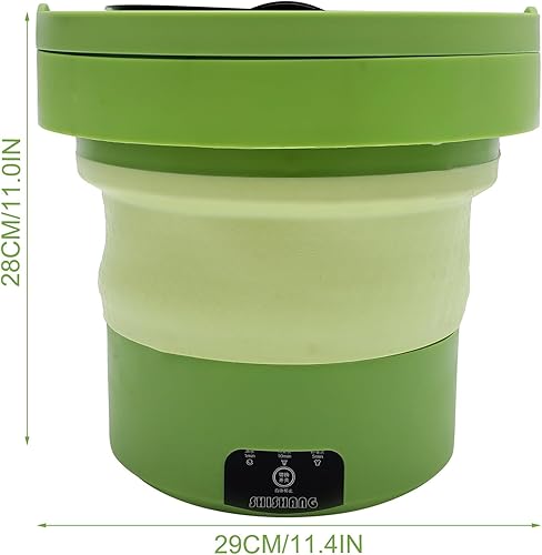 Miniatura 2 de Lavadora portátil Capacidad de lavadora pequeña para viajes, camping, dormitorios, apartamentos, rotación de alta velocidad para limpieza de