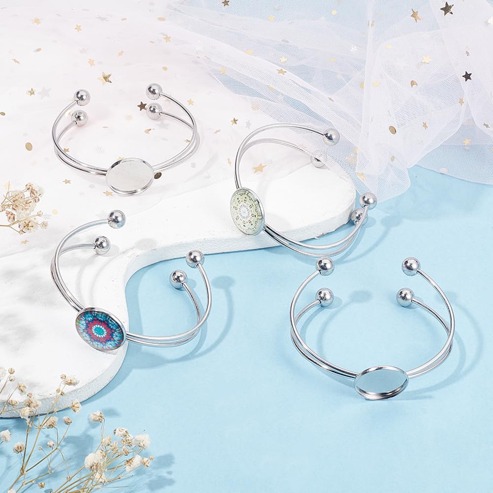 Kit Braccialetti Fai Da Te SUNNYCLUE - 16 Pezzi Con Cabochon Vetro Trasparente 20mm