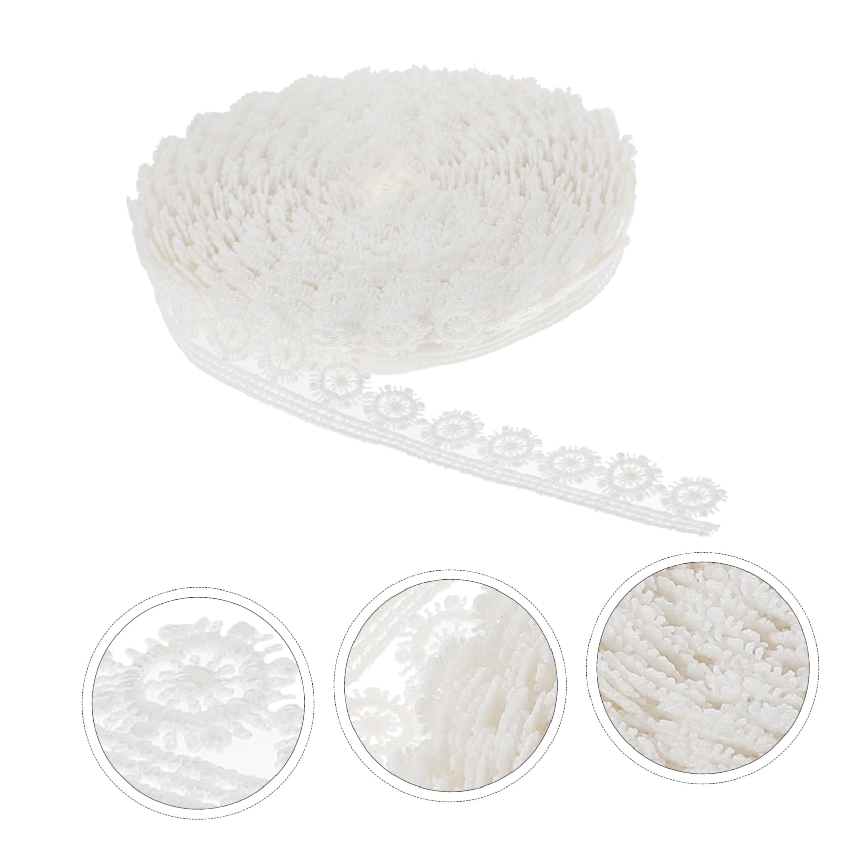 NUOBESTY 4rollos Cinta De Encaje Decorativa De Ribete De Encaje Bordado Para Manualidades y Costura Material Para Vestidos y Decoraciones De Boda Yardas