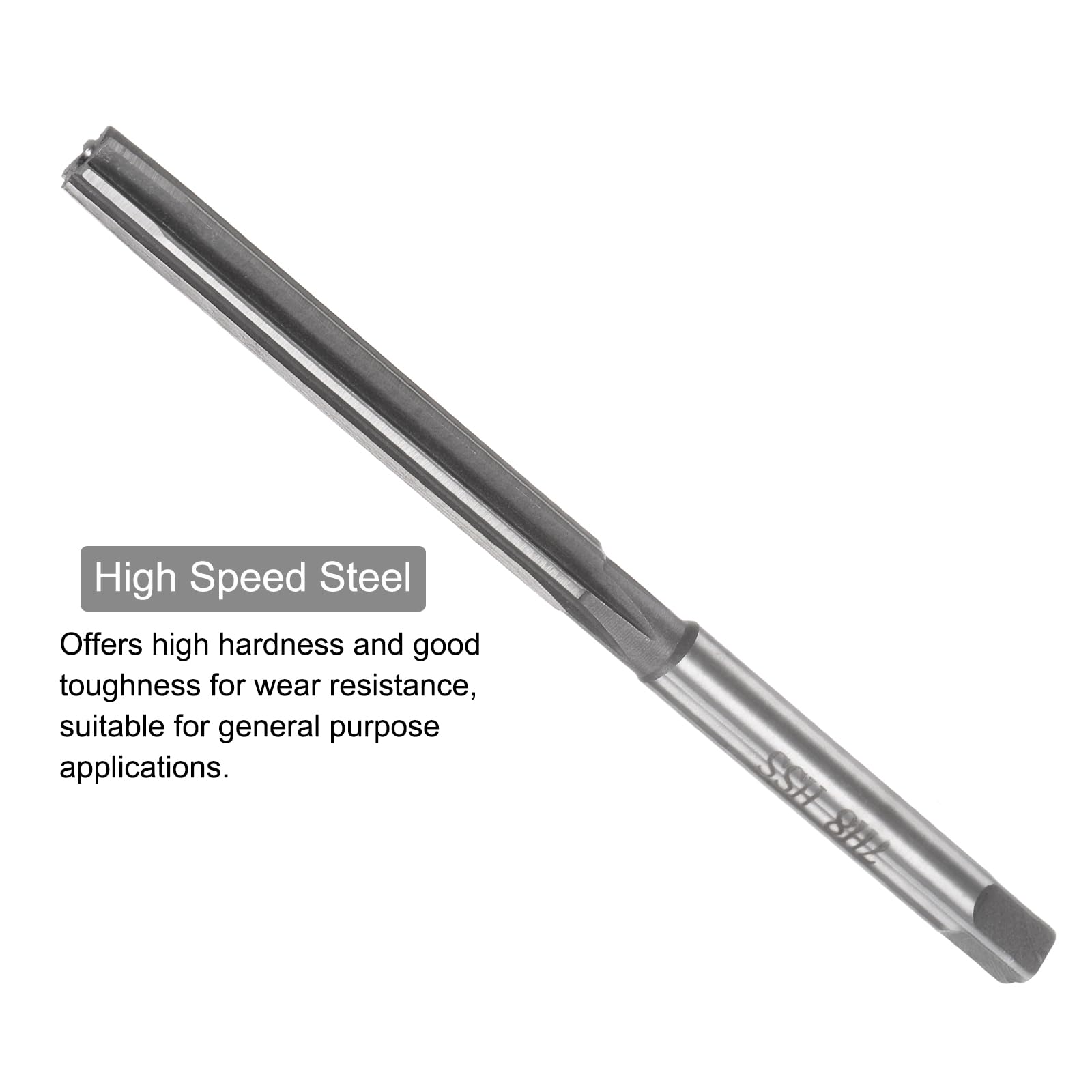 Alésoir Manuel En Acier Allié H8 - Diamètre 12 Mm, 6 Cannelures, Lot De 2 - Pour Métal, Bois, Plastique - 10