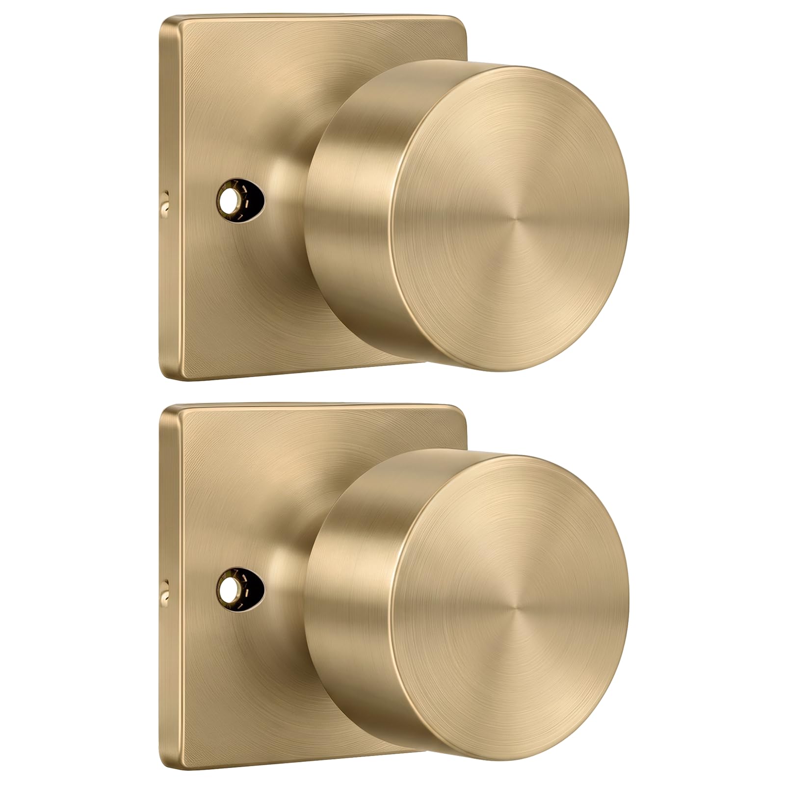 Matte Black Door Knobs - 6 Pack for Privacy -16