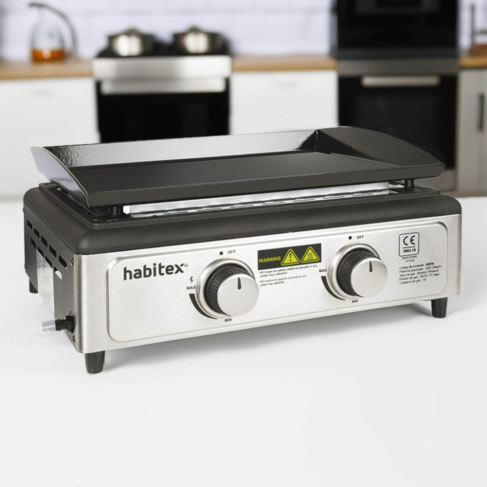 Habitex Barbacoa-Plancha Gas BT 50. 53x46x23 cm