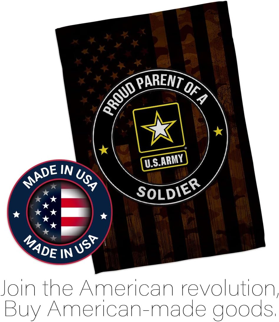 US MILITARY Proud Parent Army House Flag Armed Forces Rangers United State American Military Veteran Retire Official Decoration Banner Small Garden Yard Gift Double-Sided, Made in USA