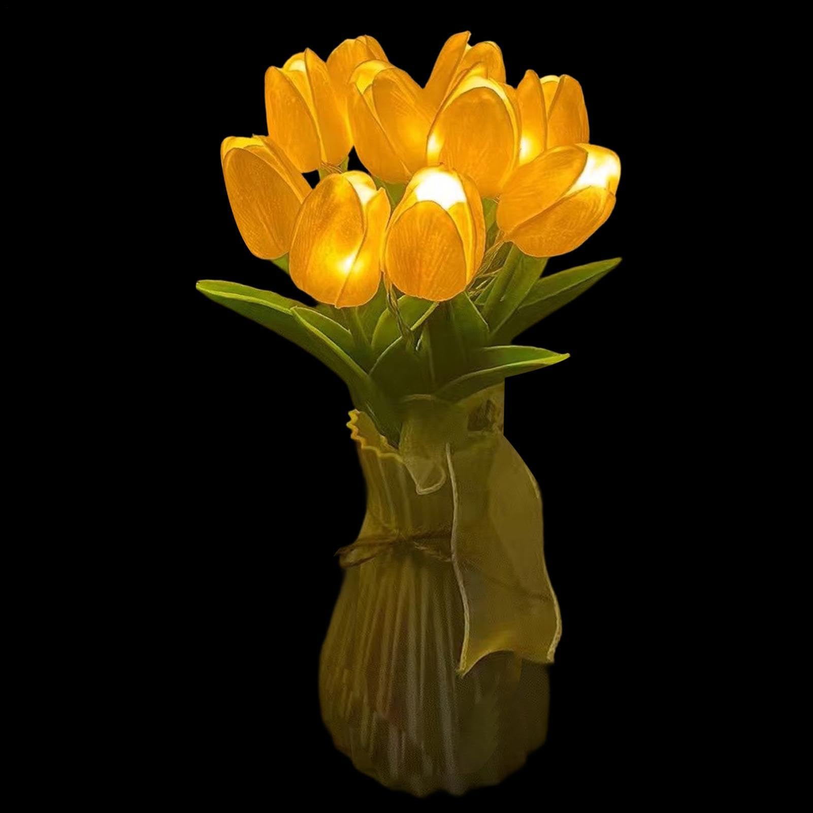 Fleurs artificielles éclairées lampe décorative à DEL pour maison et bureau
