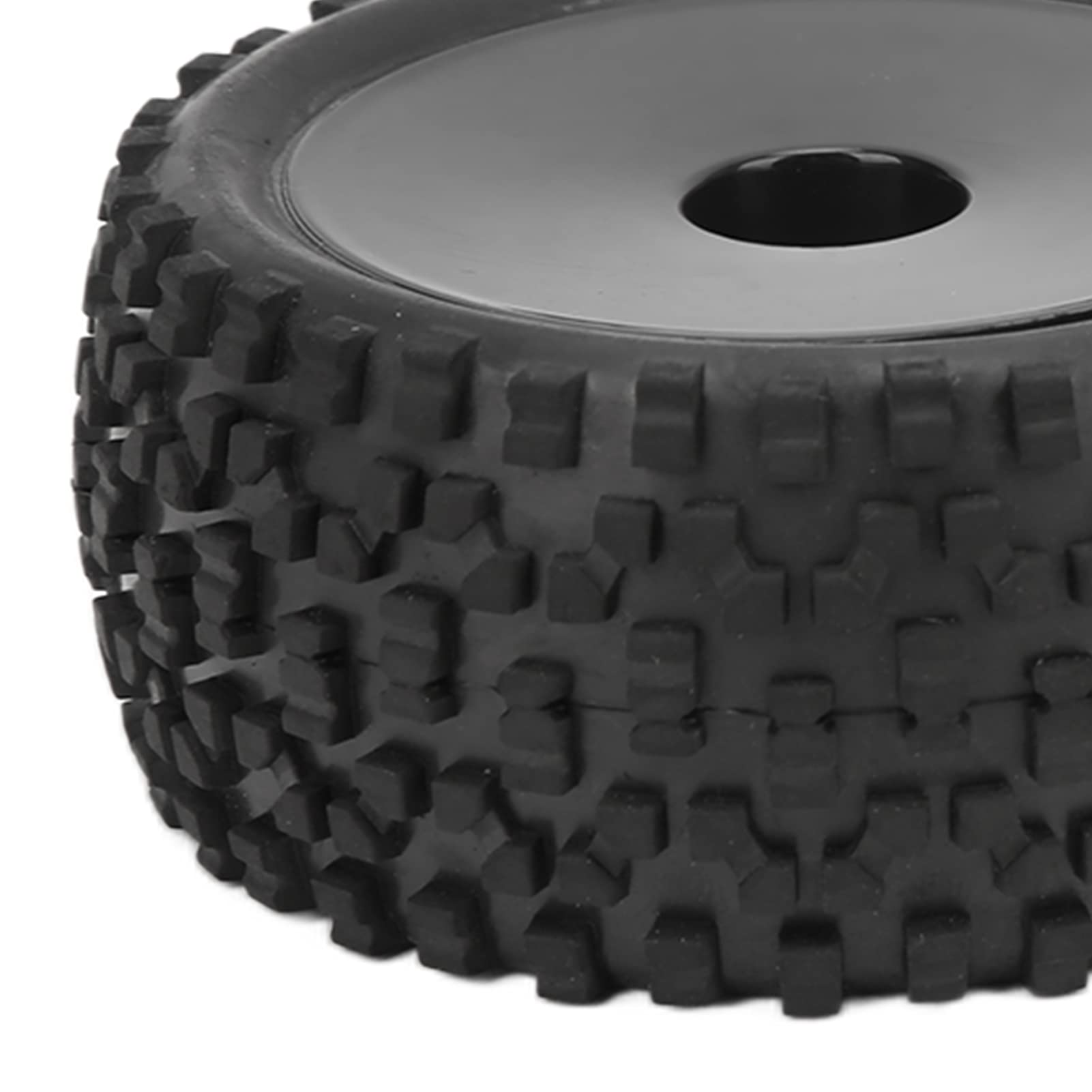Opony do Kół RC, 4 Szt. Przednie Tylne Opony RC i Koła z Sześciokątem 12 Mm do Części do Modernizacji Samochodów Terenowych 1/10 RC(czarny)