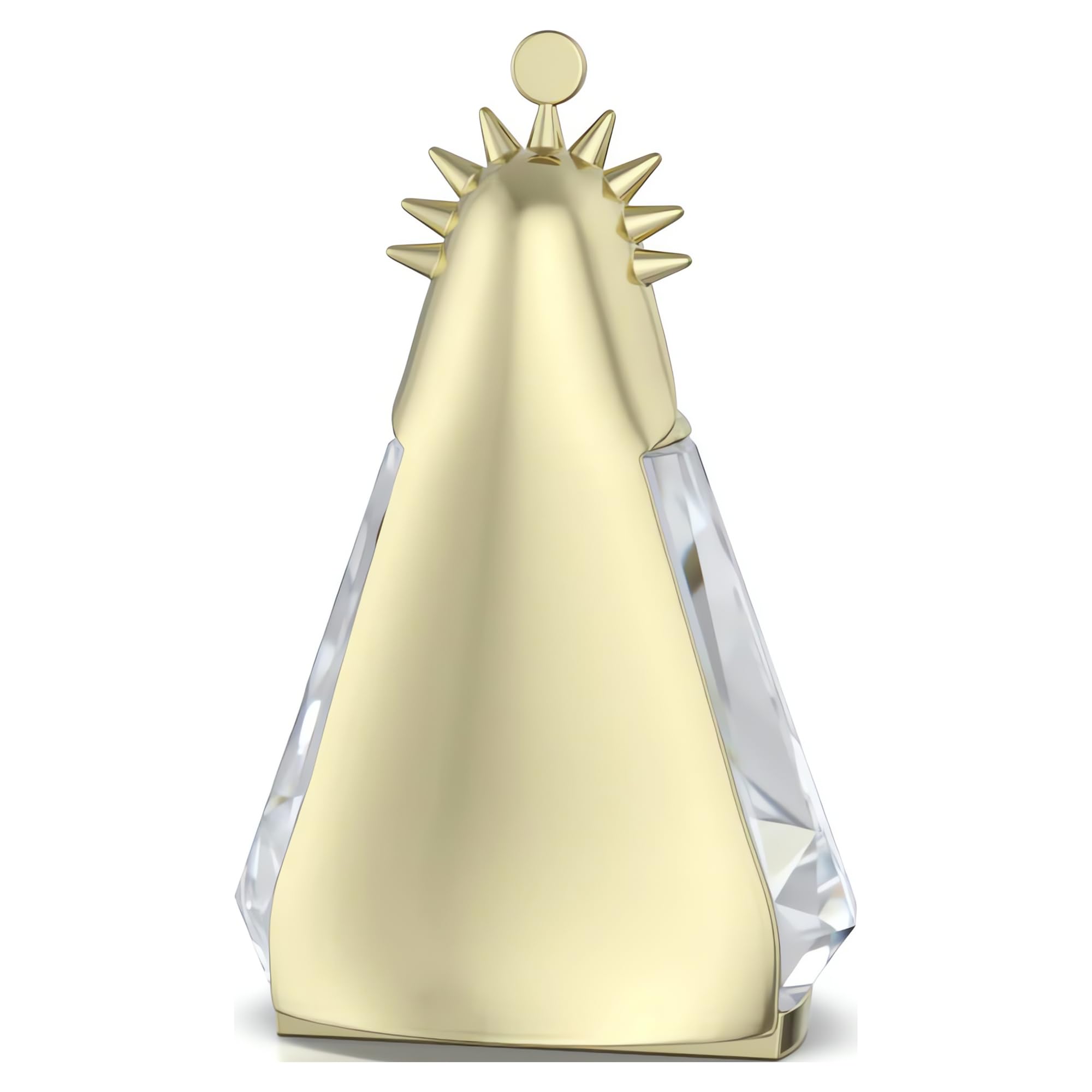 Swarovski Zodiac Virgo Figurine, Clear Faceted Crystal and Engraved Gold-Tone Metal, Part of the Zodiac Collection - Image 3