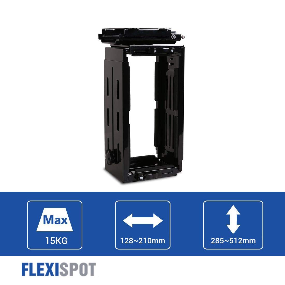 FLEXISPOT CPU-Halter, legierter Stahl, schwarz, 9 Zoll