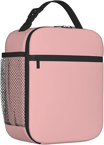 HIZUWKY Lonchera rosa para mujeres y niñas, lavable con aislamiento térmico, bolsa de picnic para clase de trabajo, estética reutilizable
